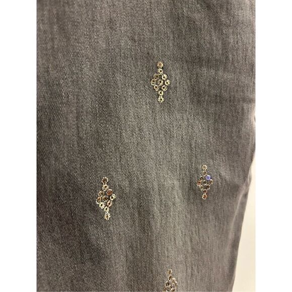 SUNDANCE Gray Primrose Party Sequined Jeans Size 27 bling diamond - Picture 4 of 7